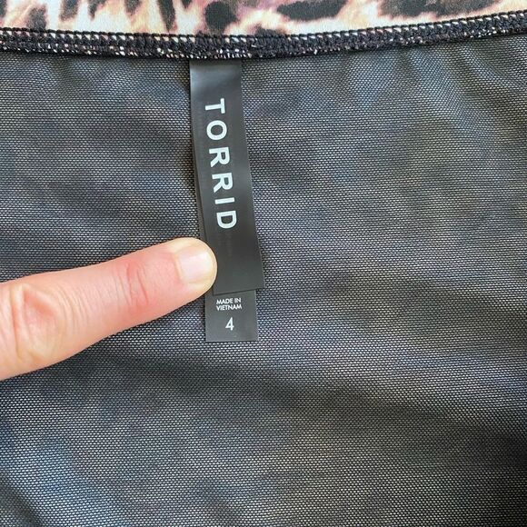 Torrid leopard‎ PRINT LADDER MESH HIGH WAIST SWIM BOTTOM - Picture 4 of 6